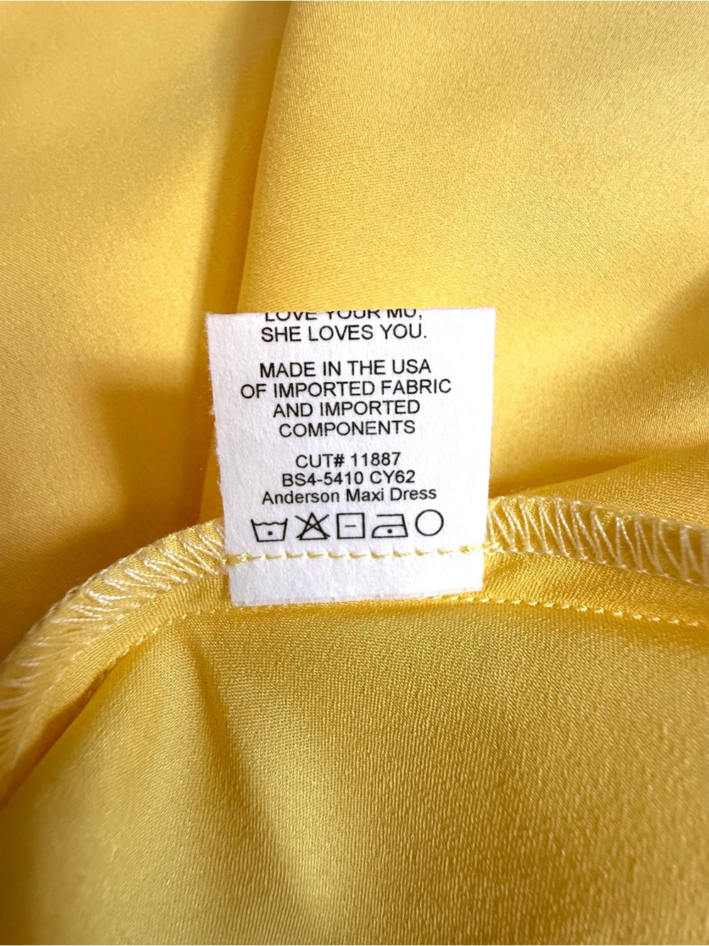Show Me Your MuMu Anderson Yellow Satin Slip Maxi Dress Slit Size M - Picture 10 of 13